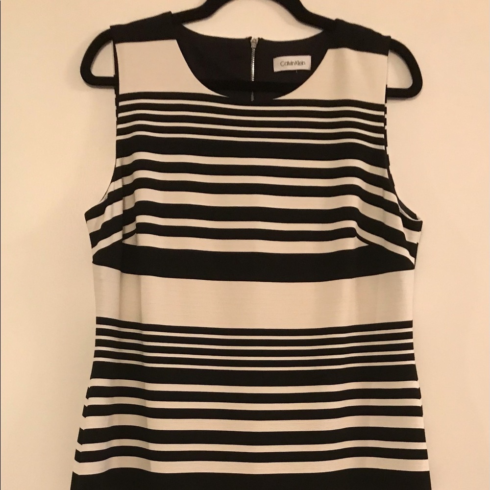 Calvin Klein Stripped Dress sz 14